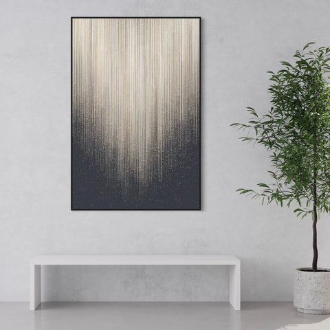 Modern Gray Sliver Canvas Framed Wall Art FR-1025