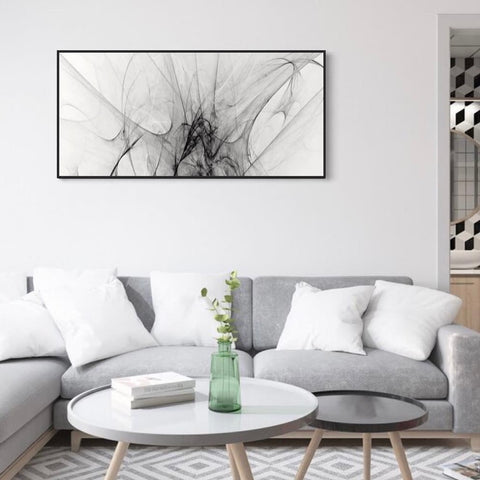 Black White Canvas Framed Wall Art FR-1289