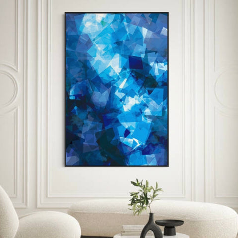 Blue Modern Canvas Framed Wall Art FR-1072