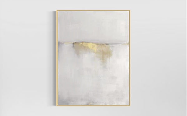 Gold Beige Canvas Framed Wall Art FR-1295