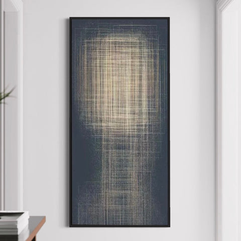 Modern Gray Lines Canvas Framed Wall Art FR-1053